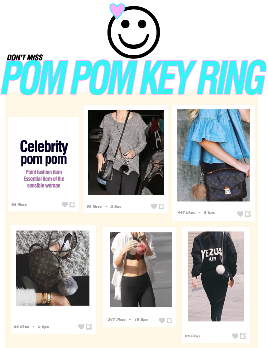 Rabbit hairdrops Pomfom is attracted by the fall o