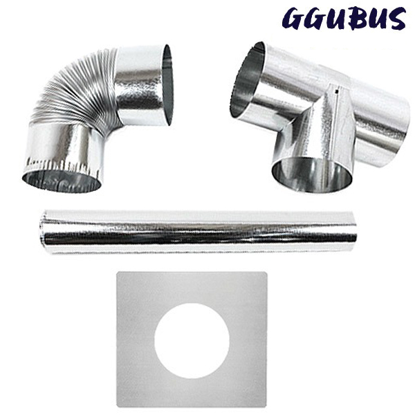 꾸버스 110mm 일자 연통 화목 연탄 펠렛 난로용