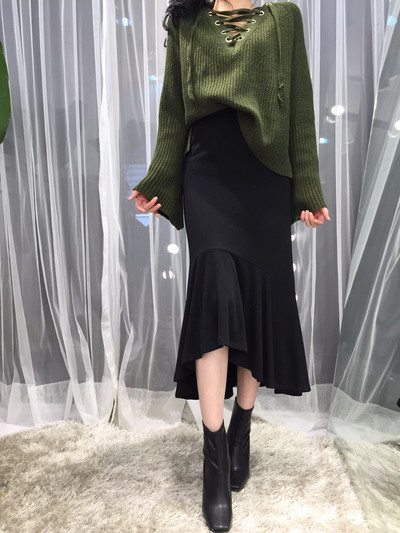 Chalang Mermaid long skirt 30s female bending autu