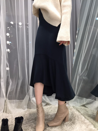 Chalang Mermaid long skirt 30s female bending autu