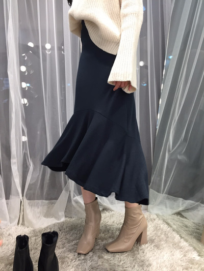 Chalang Mermaid long skirt 30s female bending autu