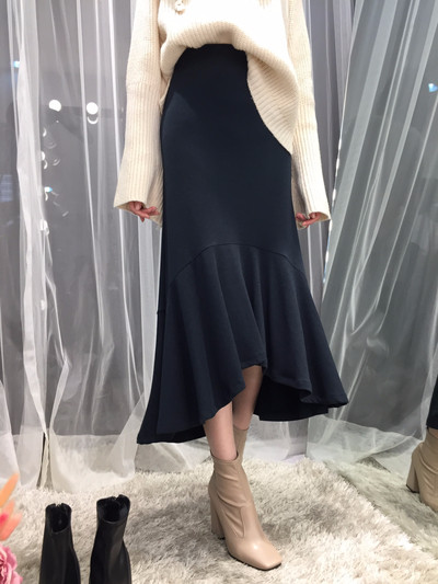 Chalang Mermaid long skirt 30s female bending autu
