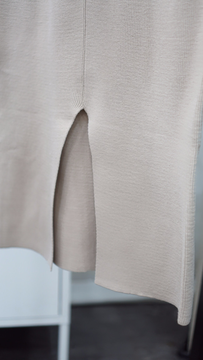 Three-color knit long skirts 40 Women's three-c