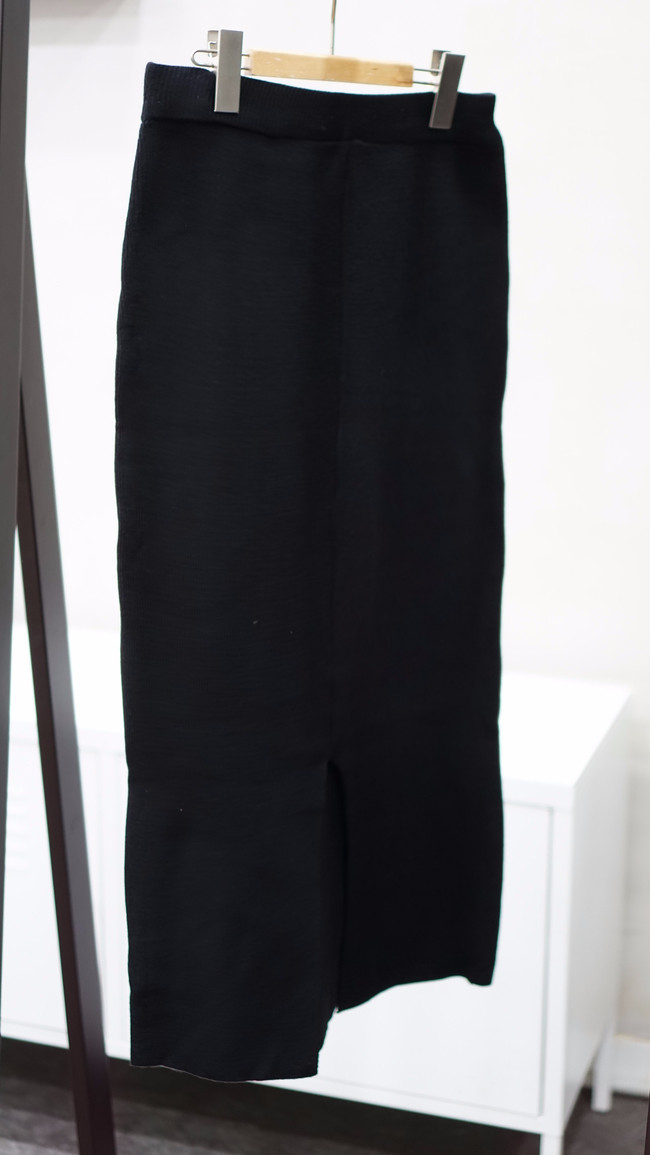 Three-color knit long skirts 40 Women's three-c