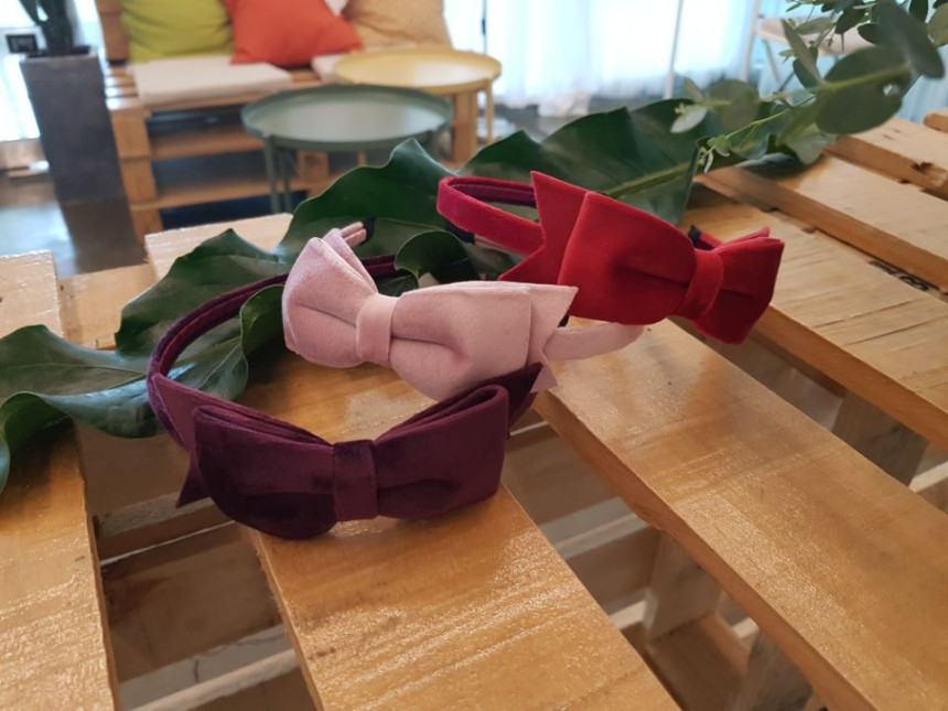 Hair Accessories Red Velvet Hair Band 3colors Snow