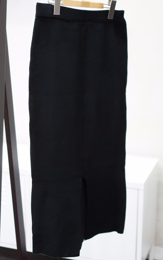 Three-color knit long skirts 40 Women's three-c