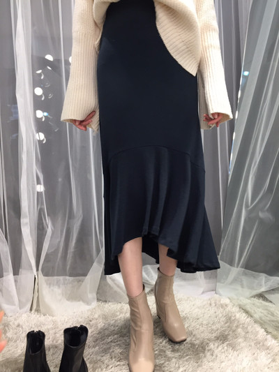 Chalang Mermaid long skirt 30s female bending autu
