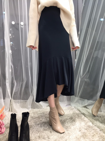 Chalang Mermaid long skirt 30s female bending autu