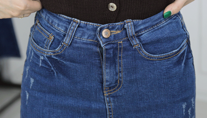 Denim Skirt Part 3 Surgery H Line Pants Skirt Culo