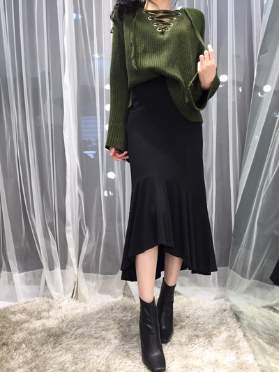 Chalang Mermaid long skirt 30s female bending autu