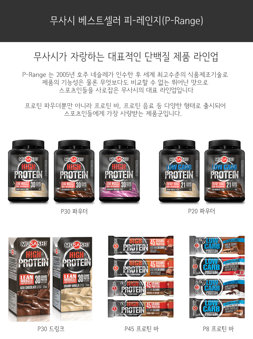 Musashi P30 Health Protein Supplements Men Women S