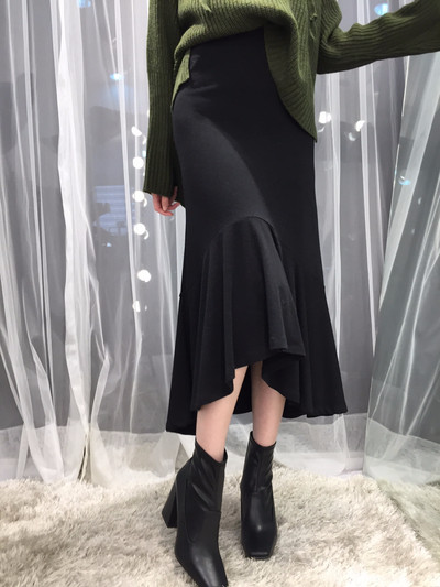 Chalang Mermaid long skirt 30s female bending autu