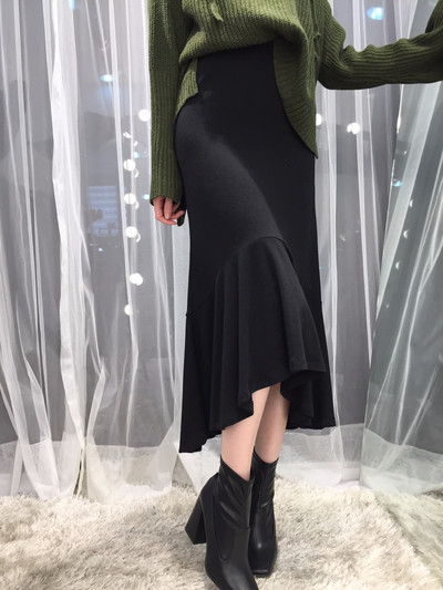 Chalang Mermaid long skirt 30s female bending autu
