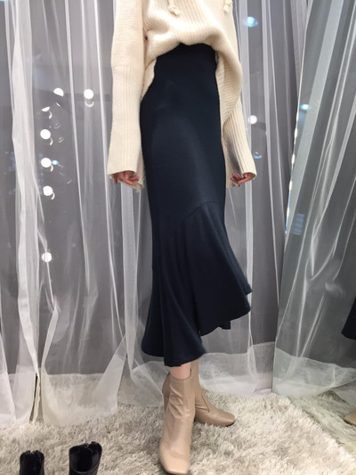 Chalang Mermaid long skirt 30s female bending autu