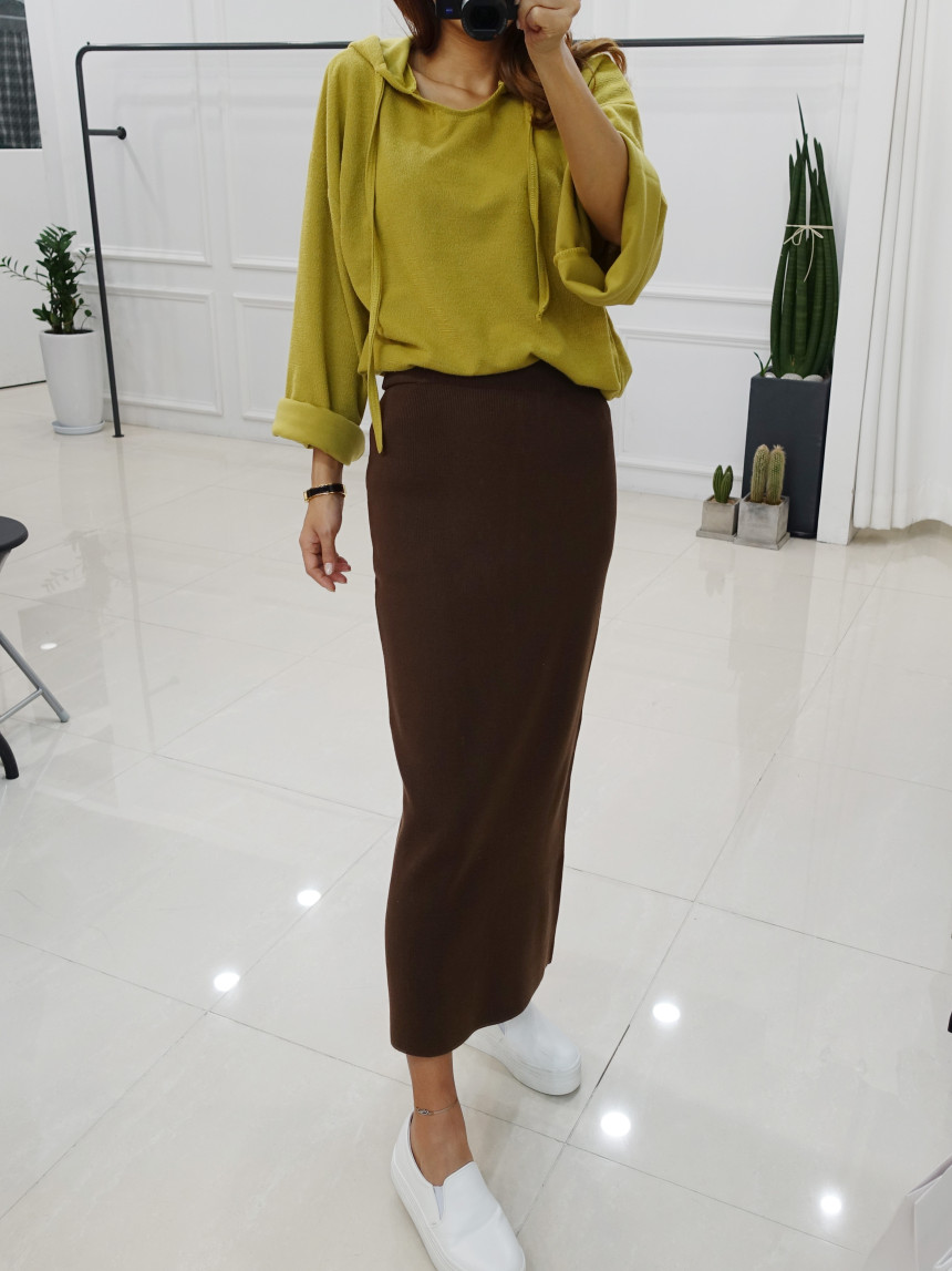 Amy Knit Long Skirt 3col Women's Slim Fit Women