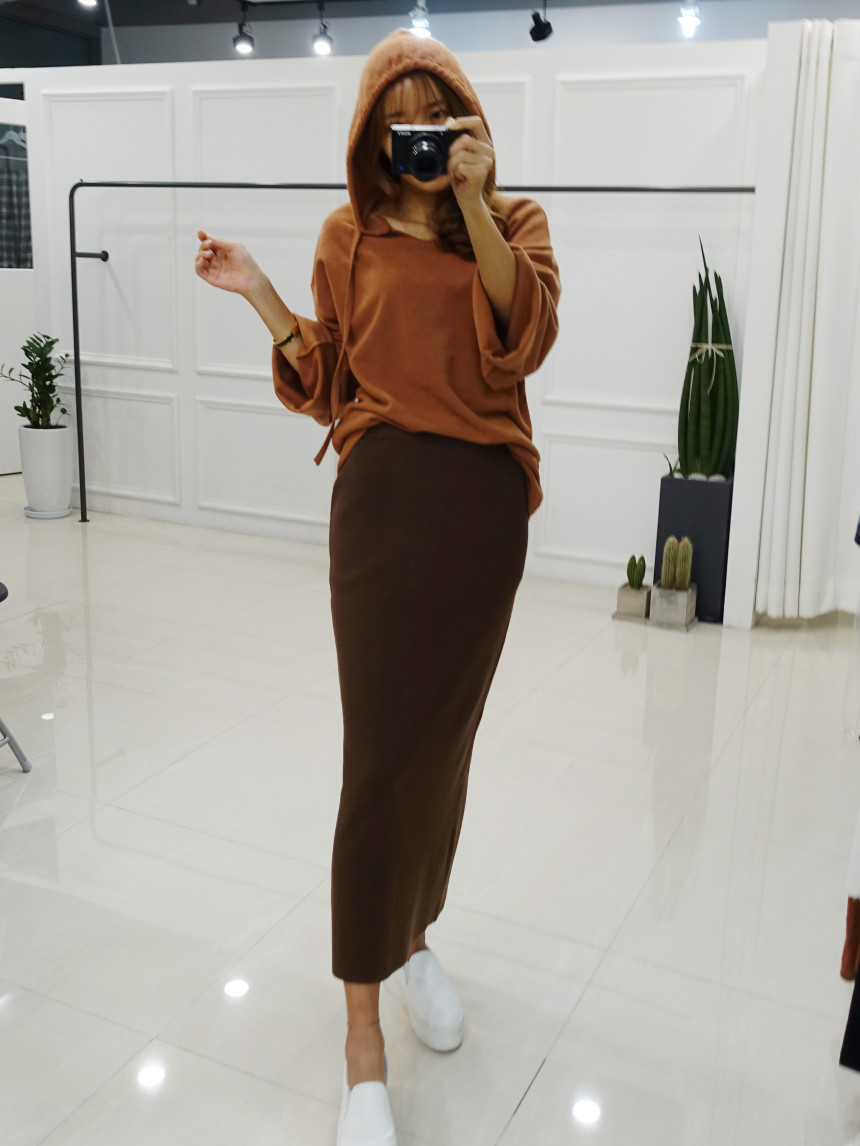 Amy Knit Long Skirt 3col Women's Slim Fit Women