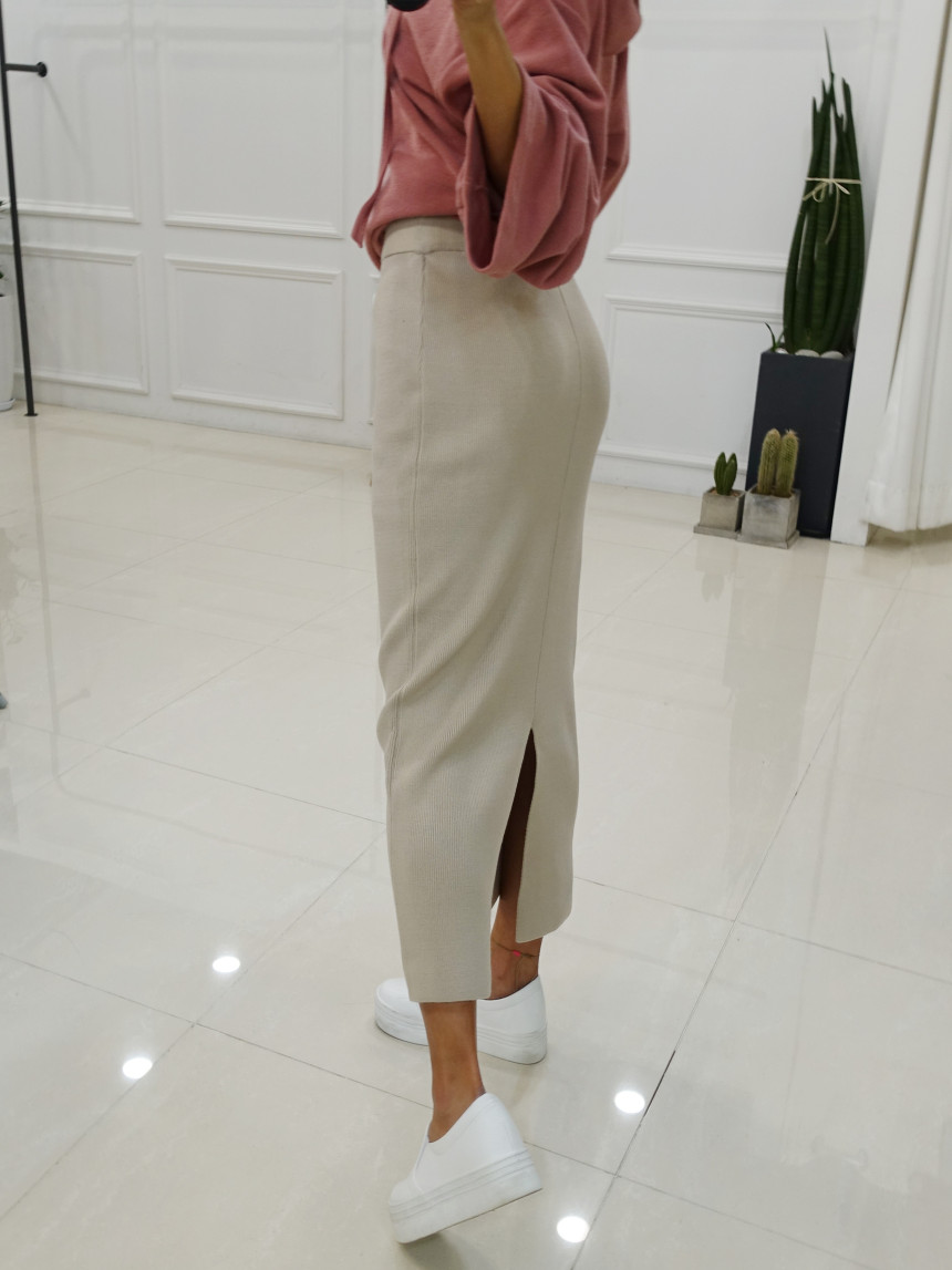 Amy Knit Long Skirt 3col Women's Slim Fit Women