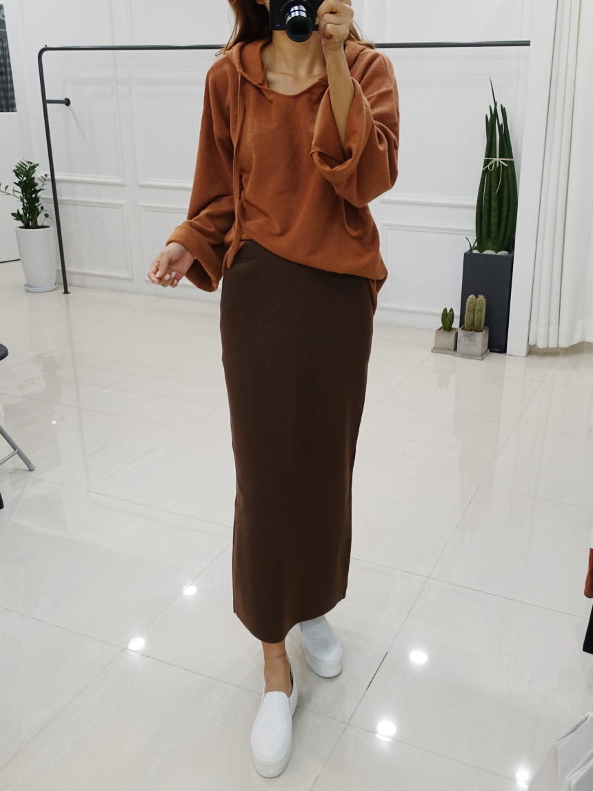 Amy Knit Long Skirt 3col Women's Slim Fit Women