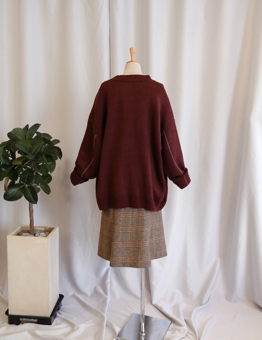 Check flare Long skirt Mermaid office Look Hospita