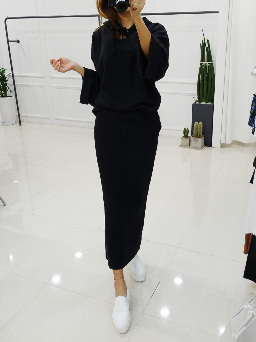 Amy Knit Long Skirt 3col Women's Slim Fit Women