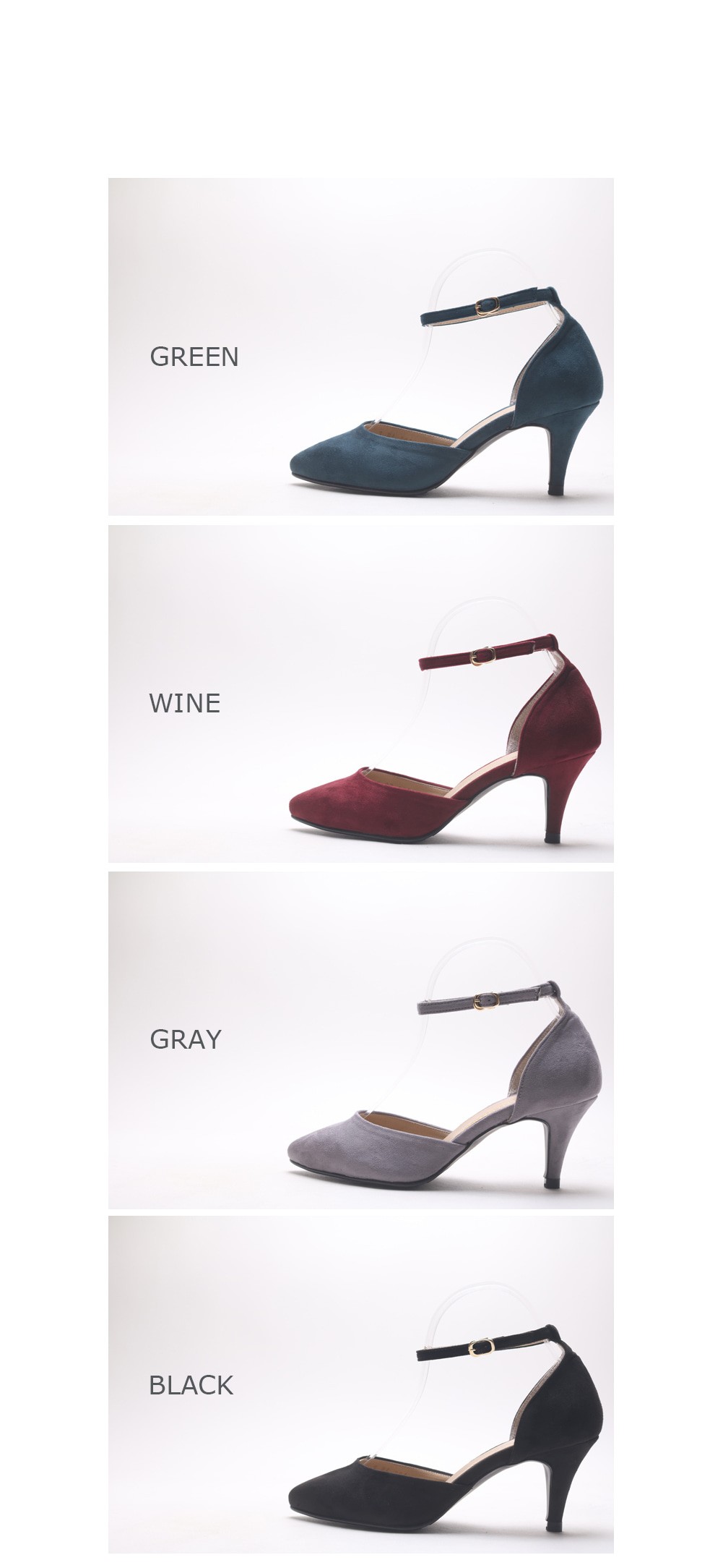 <b><p>Korean Ankle strap heel 7cm Domeic shoes</p></b><b><p>韓国語 アンクルストラップヒール 7cm 国産の靴 足首 スエード スティレット</p></b><br /><br /><p align='center'>