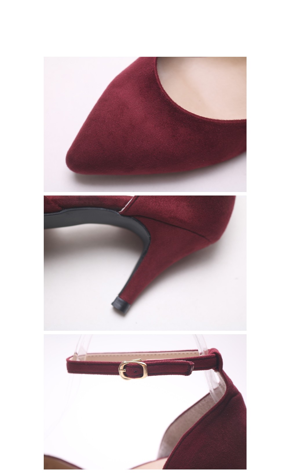 <b><p>Korean Ankle strap heel 7cm Domeic shoes</p></b><b><p>韓国語 アンクルストラップヒール 7cm 国産の靴 足首 スエード スティレット</p></b><br /><br /><p align='center'>