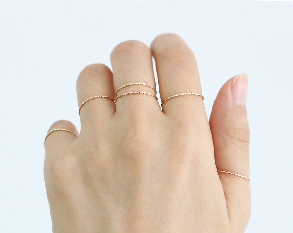 <b><p>Ten fingers Layed cutt Thread fridship Gold</p></b><b><p>十本の指 重ね着 カッティング 糸リ 友情 金の14k エキ 女性 ギフト</p></b><br /><br /><p align='center'>