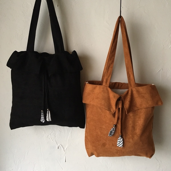 Suede string eco bag professional elegant female l
