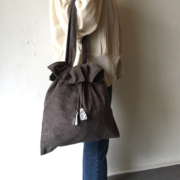 Suede string eco bag professional elegant female l