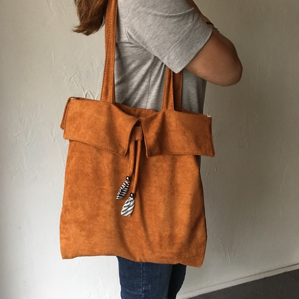 Suede string eco bag professional elegant female l