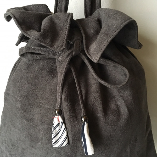 Suede string eco bag professional elegant female l