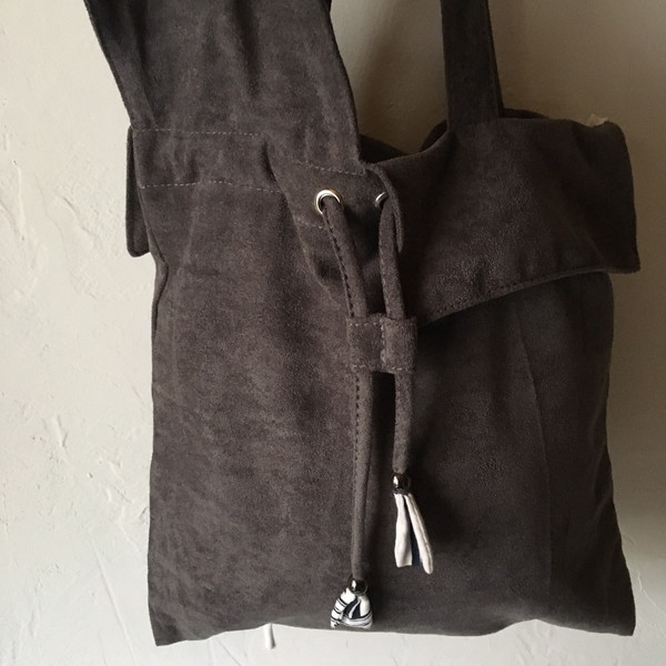 Suede string eco bag professional elegant female l