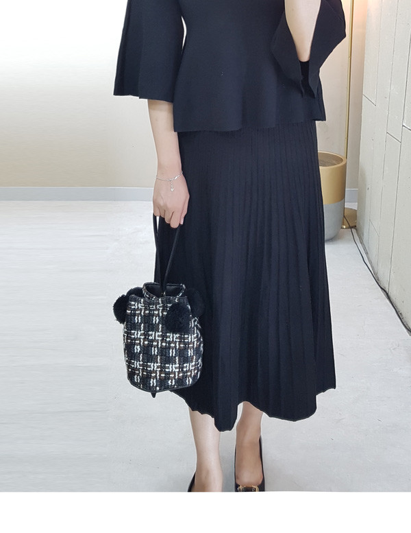 Melonite Pleated A-Line Long Skirt