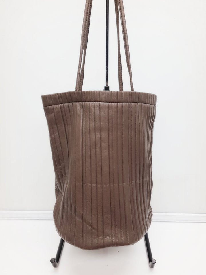 Pleat Leather Eco Bag 2col