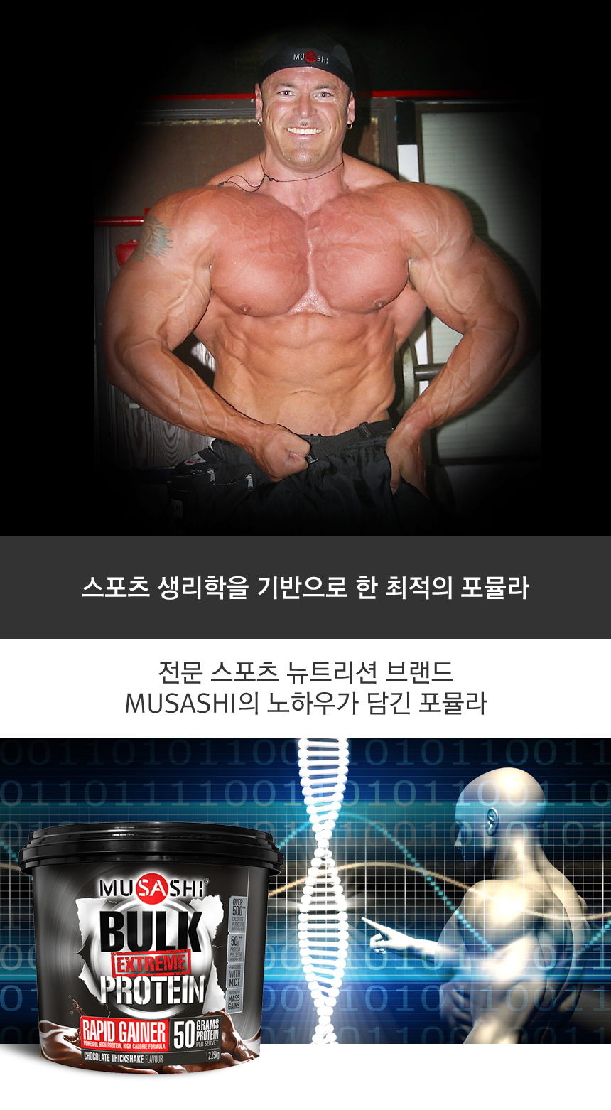 Musashi Bulk Extreme Protein Supplement 2.25kg Gay