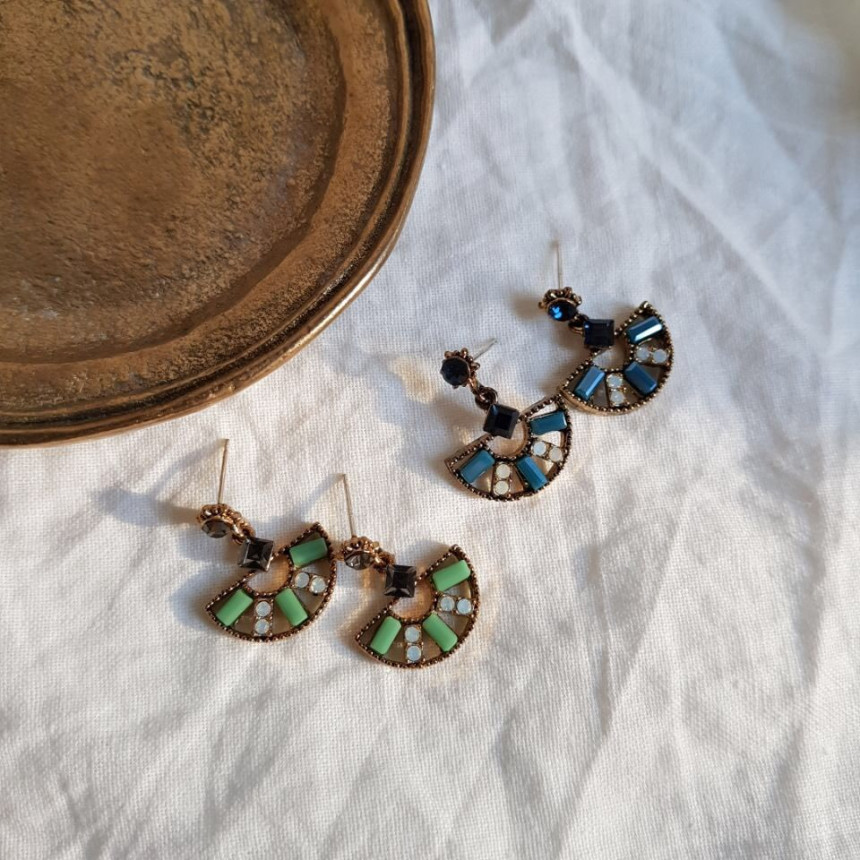 Loos Crystal Drop Earrings Vintage Diamonds Hangin