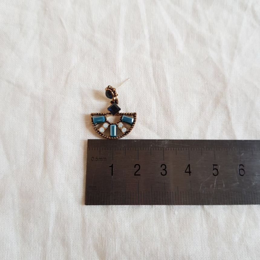 Loos Crystal Drop Earrings Vintage Diamonds Hangin