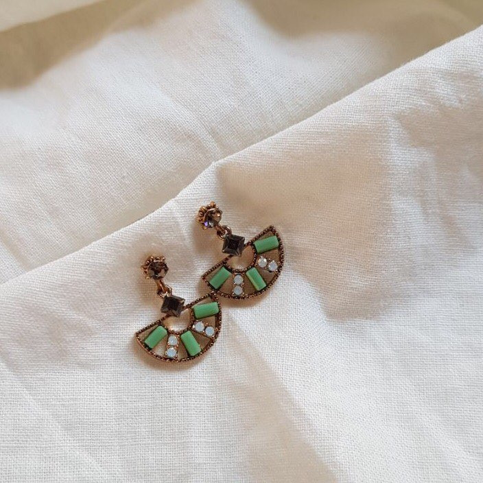 Loos Crystal Drop Earrings Vintage Diamonds Hangin