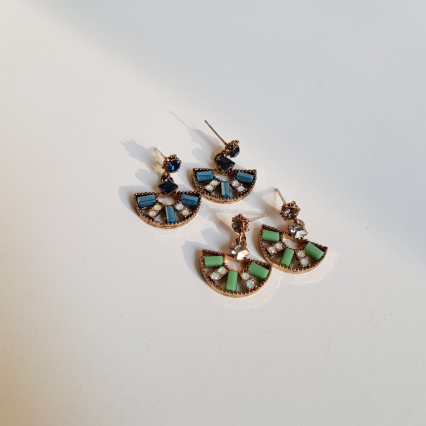 Loos Crystal Drop Earrings Vintage Diamonds Hangin