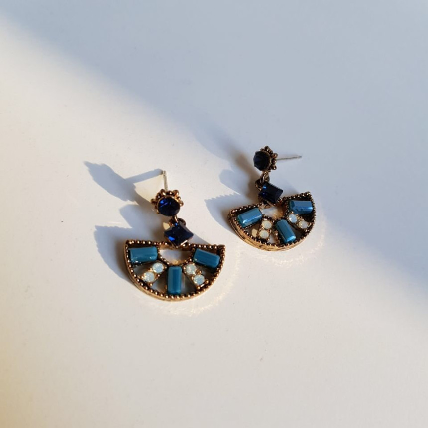 Loos Crystal Drop Earrings Vintage Diamonds Hangin