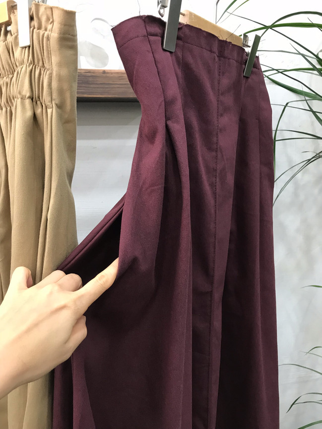 Cotton Banding Flare Long Skirt 2 Color 40 America