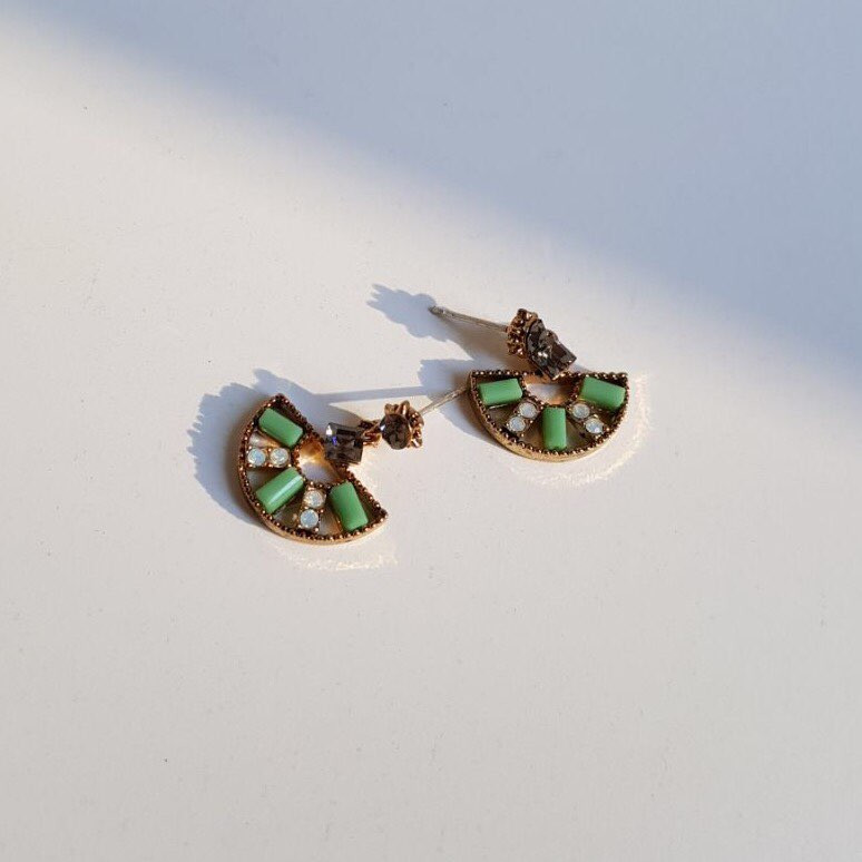 Loos Crystal Drop Earrings Vintage Diamonds Hangin