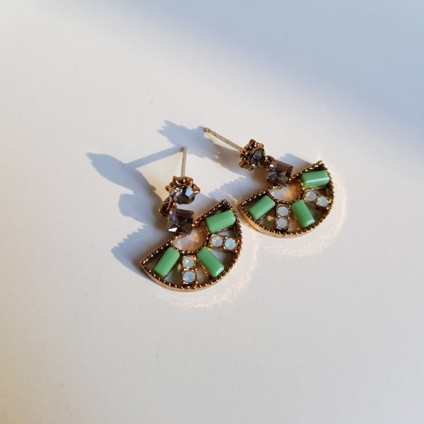 Loos Crystal Drop Earrings Vintage Diamonds Hangin