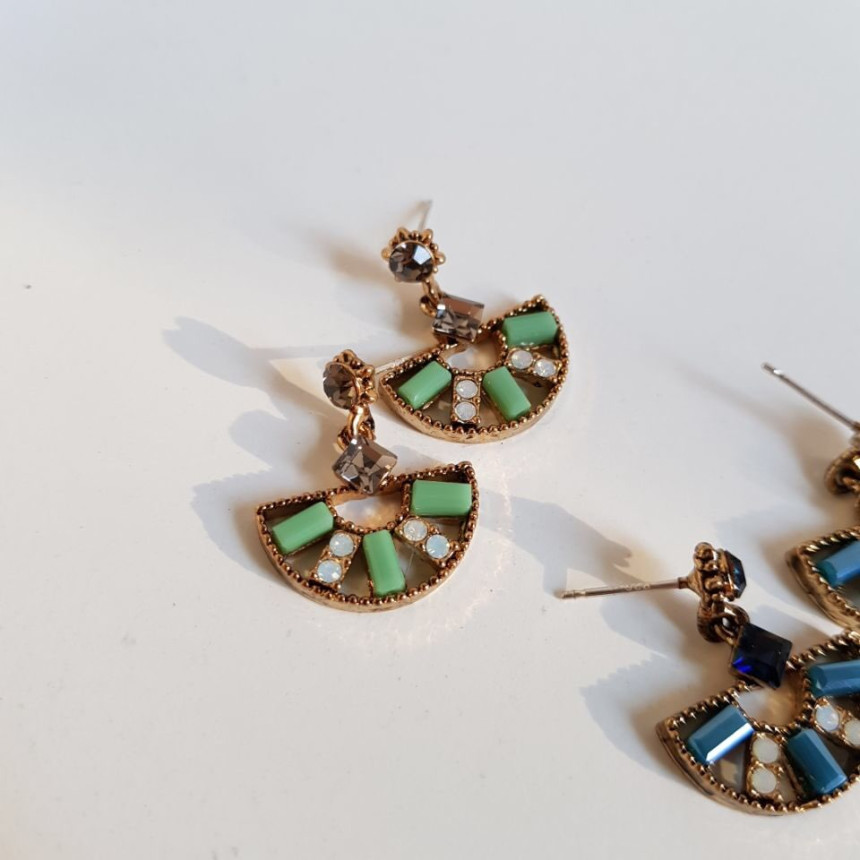 Loos Crystal Drop Earrings Vintage Diamonds Hangin