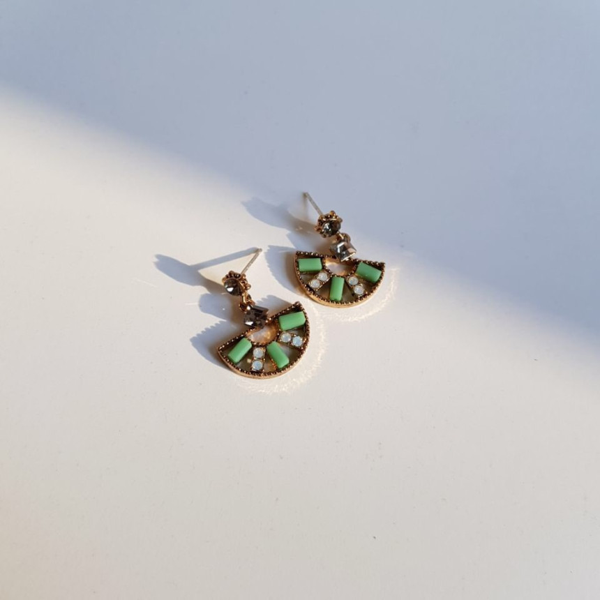 Loos Crystal Drop Earrings Vintage Diamonds Hangin