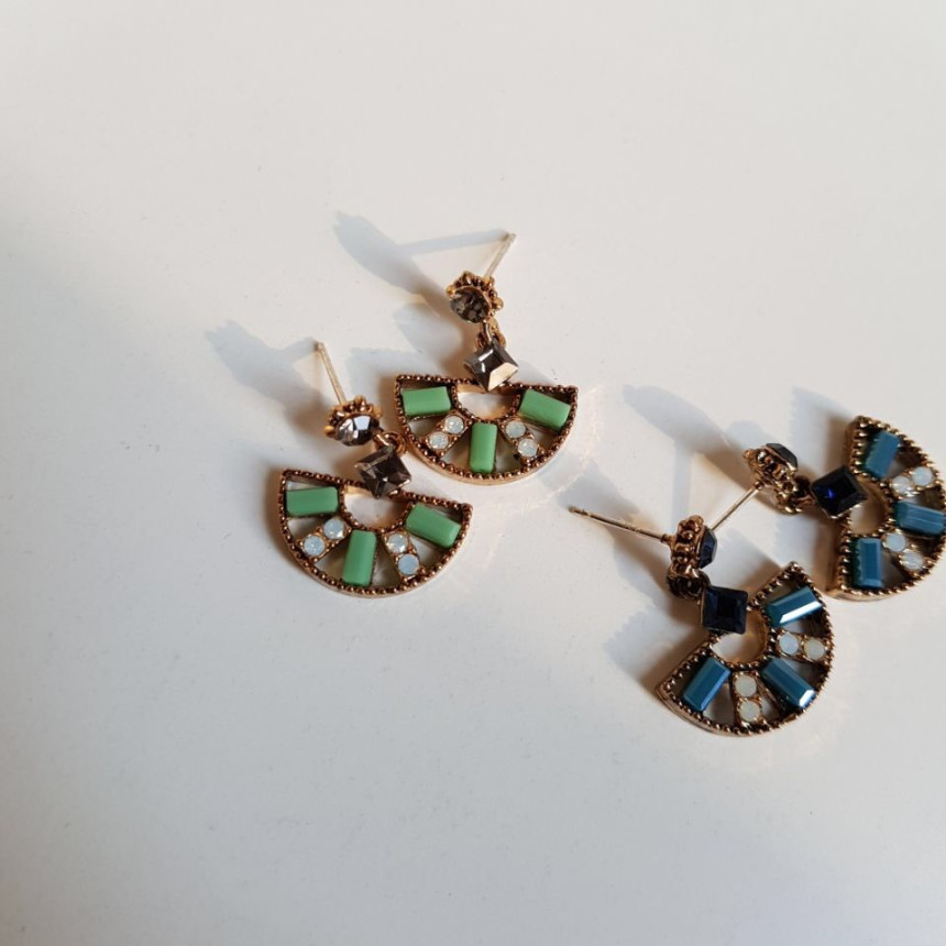 Loos Crystal Drop Earrings Vintage Diamonds Hangin