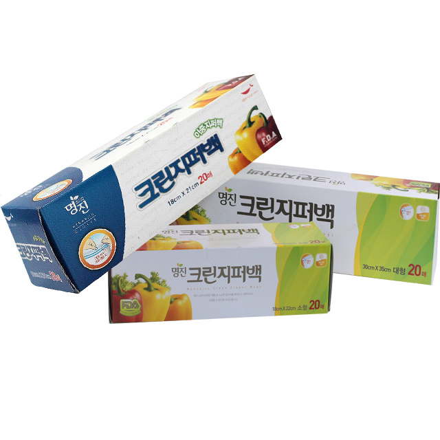 명진 크린지퍼백 일회용 투명 비닐 지퍼백 - 메인 이미지