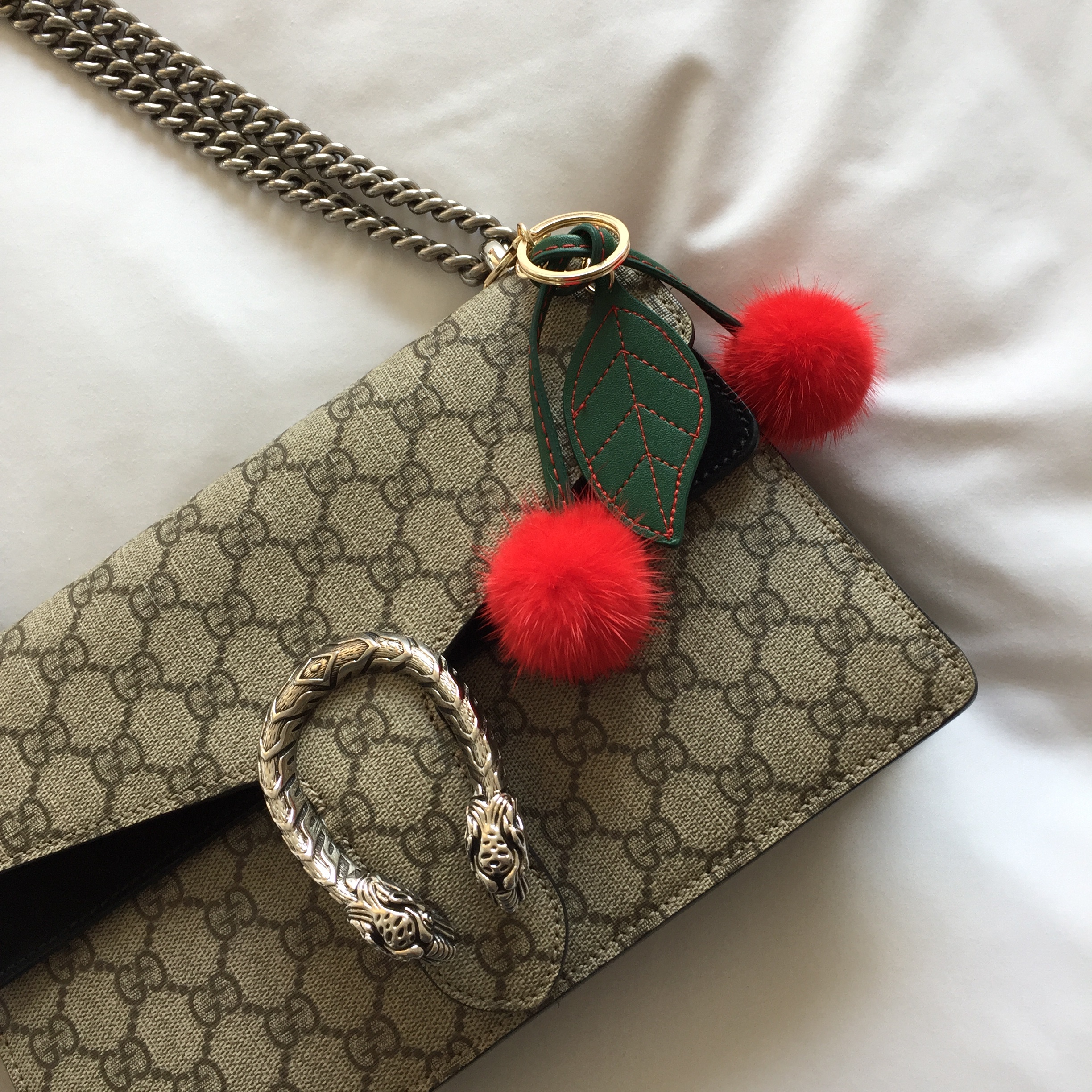 European mink cherry keyring Same day shipping pom