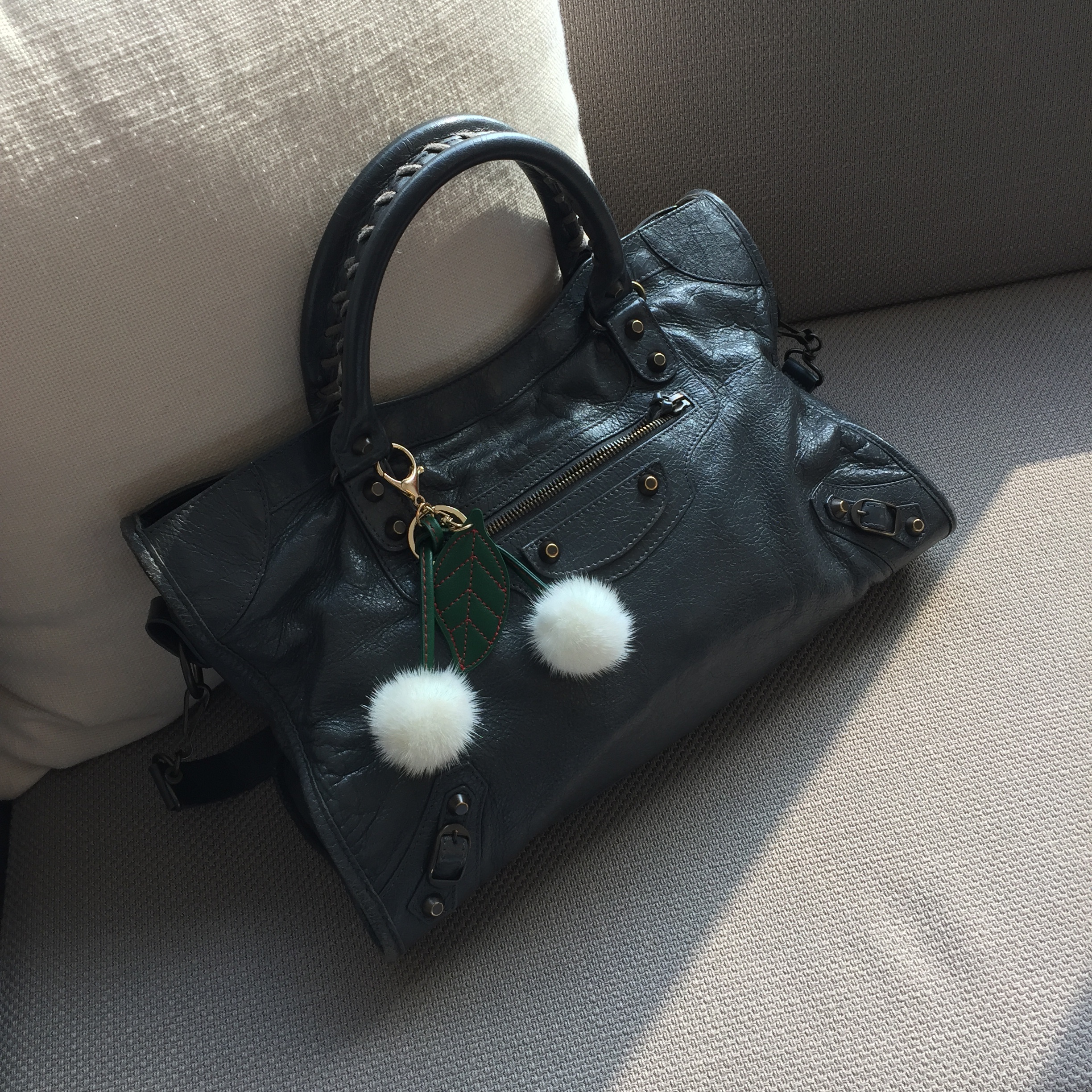 European mink cherry keyring Same day shipping pom