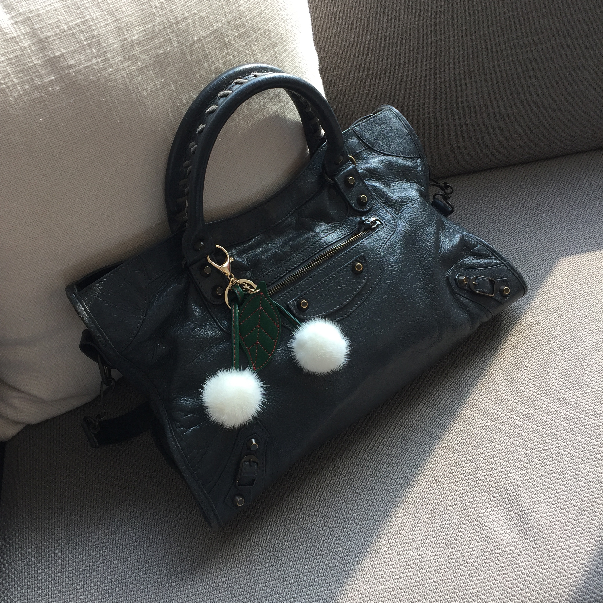 European mink cherry keyring Same day shipping pom